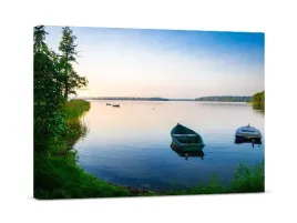 obraz-na-plotnie-jezioro-zachod-slonca-60x40-cm