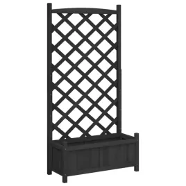 drewniana-donica-z-trejazem-lite-drewno-jodlowe-czarna-75x35x150-cm