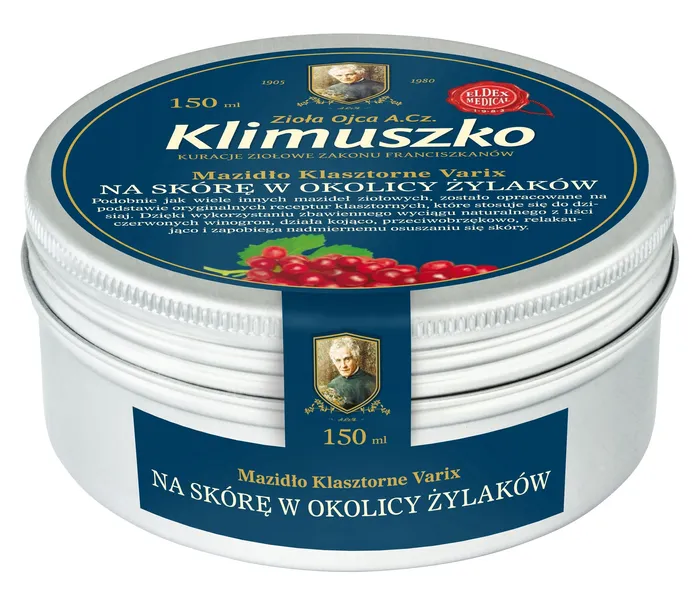 KLIMUSZKO VARIX Ziołowe mazidło maść na skórę nóg okolice żylaków żylaki
