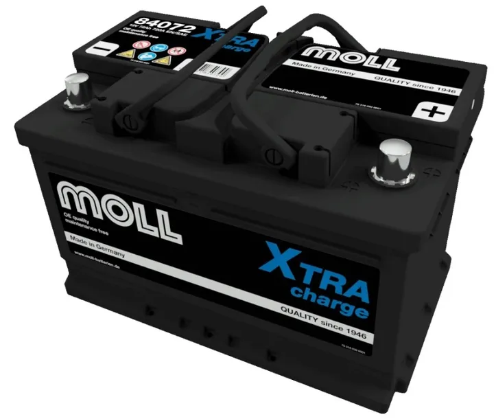 AKUMULATOR MOLL X-TRA CHARGE 72AH 720A P+ RADOM