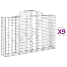 kosze-gabionowe-9-szt-200x30x120-140-cm-galwanizowane-zelazo
