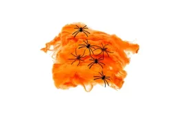 pajeczyna-halloween-pomaranczowa-60g-6-pajakow-girlanda-dekoracja