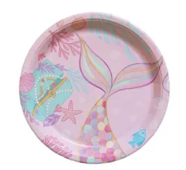 talerzyki-papierowe-ogon-syrenki-syrena-rozowe-dekoracja-urodziny-6szt-18cm
