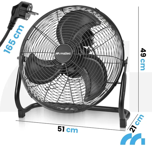 wentylator-podlogowy-maltec-150wt-czarny-zasilanie-sieciowe