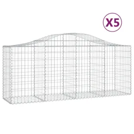 kosze-gabionowe-5-szt-200x50x80-100-cm-galwanizowane-zelazo