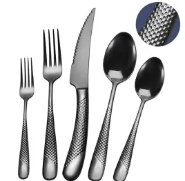 20-czesciowy-nowoczesny-zestaw-czarny-sztuccow-mlotkowanych-z-ostrym-nozem