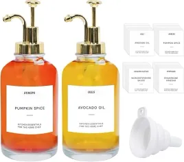 2x-szklany-dozownik-z-pompka-na-ocet-i-oliwe-500ml-do-kuchni-z-naklejkami