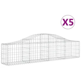 kosze-gabionowe-5-szt-200x30x40-60-cm-galwanizowane-zelazo