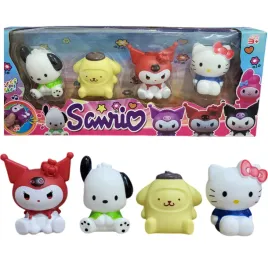 zestaw-figurek-sanrio-kuromi-hello-kitty-my-melody-gumowe-postacie-4szt