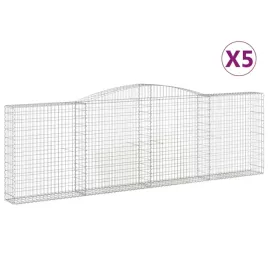kosze-gabionowe-5-szt-400x30x120-140-cm-galwanizowane-zelazo