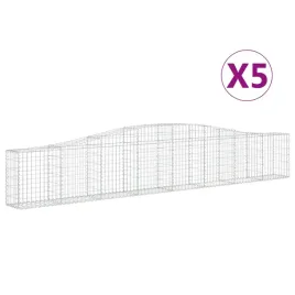 kosze-gabionowe-5-szt-400x30x60-80-cm-galwanizowane-zelazo
