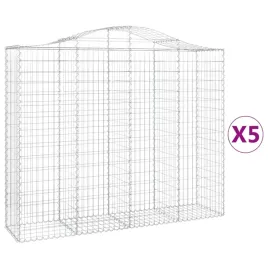 kosze-gabionowe-5-szt-200x50x160-180-cm-galwanizowane-zelazo