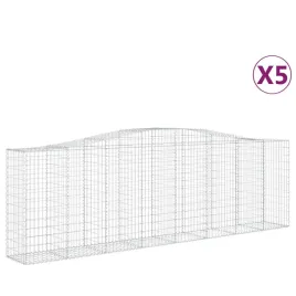 kosze-gabionowe-5-szt-400x50x120-140-cm-galwanizowane-zelazo