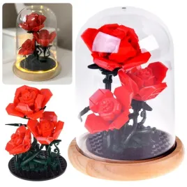 klocki-konstrukcyjne-podswietlana-roza-pod-kopula-kwiaty-219-ele-za5901