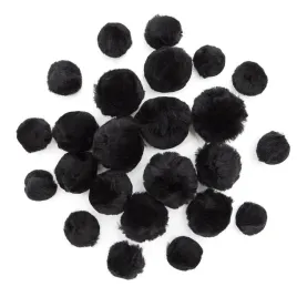pompony-akrylowe-mix-czarne-24szt