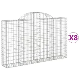 kosze-gabionowe-8-szt-200x30x120-140-cm-galwanizowane-zelazo