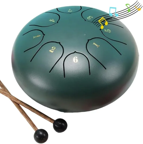 BĘBEN JĘZYKOWY STALOWY 6-CALOWY TARCZOWY INSTRUMENT ETNICZNY +POKROWIEC