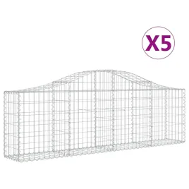 kosze-gabionowe-5-szt-200x30x60-80-cm-galwanizowane-zelazo
