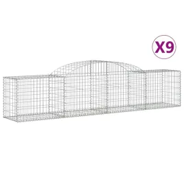 kosze-gabionowe-9-szt-300x50x60-80-cm-galwanizowane-zelazo