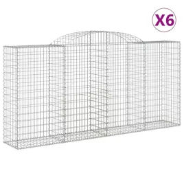 kosze-gabionowe-6-szt-300x50x140-160-cm-galwanizowane-zelazo