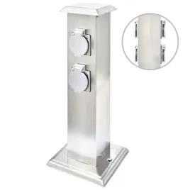 slupek-ogrodowy-z-gniazdami-stal-nierdzewna