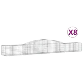 kosze-gabionowe-8-szt-400x50x40-60-cm-galwanizowane-zelazo