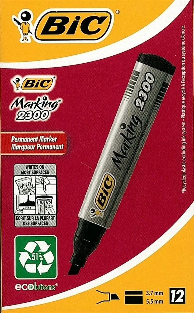 marker-marking-2300-sciety-czarny-12szt-bic