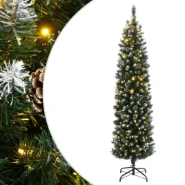 choinka-led-210-cm-z-lampkami-8-trybow-zielono-biala