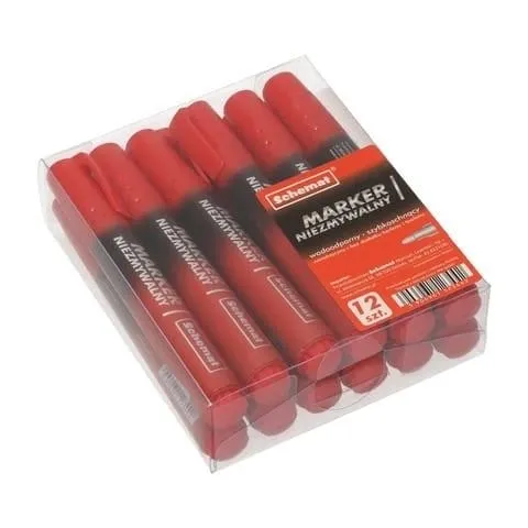 marker-permamentny-okragly-czerwony-12szt