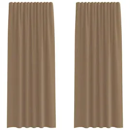 zaslony-woalowe-z-kieszeniami-na-drazek-2-szt-jasnobrazowe