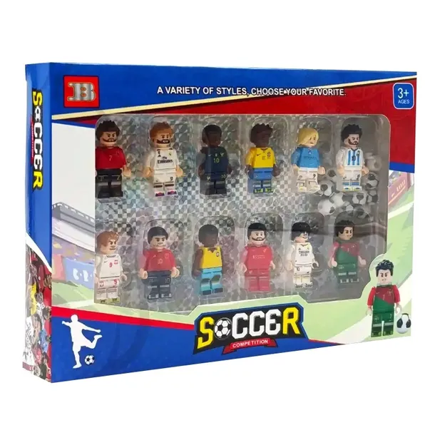 Minifigurki Figurki Piłkarzyków Piłkarskie Piłkarze Klocki 12 szt