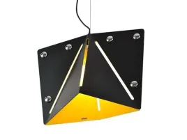 lampa-wiszaca-kirigami-black-yellow