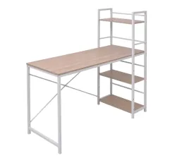 industrialne-biurko-z-regalem-dab-i-bialy-stelaz-120-cm-loft