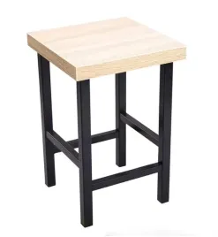 taboret-loftowy-metalowy-czarny-dab-sonoma