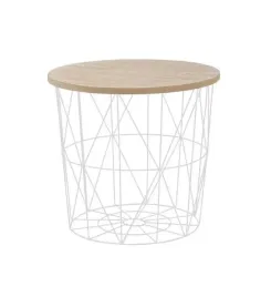 stolik-loft-o42-cm-okragly-blat-bialy-drewno