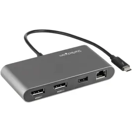 startech-tb3dkm2dpl-stacja-dokujaca-przewodowa-thunderbolt-3-szary