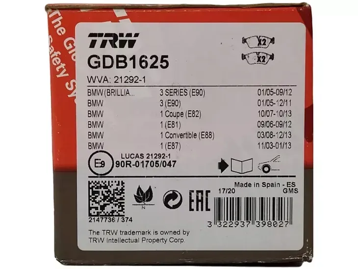 trw-klocki-ham-bmw-1-e87-e81-e88-e90-118d-316i-prz-stan-nowy