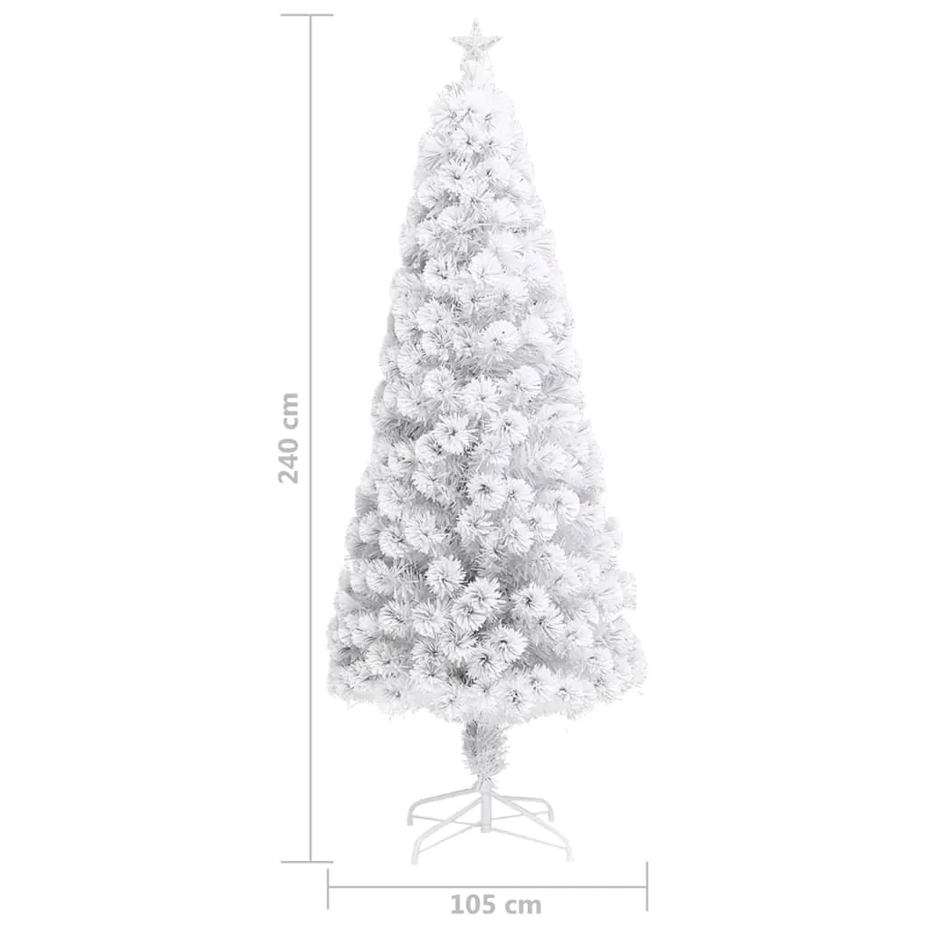 choinka-led-240-cm-biala-z-gwiazda-stan-nowy