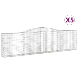 kosze-gabionowe-5-szt-400x30x100-120-cm-galwanizowane-zelazo