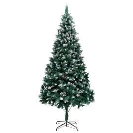 sztuczna-choinka-240-cm-z-bialym-sniegiem-zielono-biala-metalowa-podst