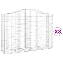 kosze-gabionowe-8-szt-200x50x140-160-cm-galwanizowane-zelazo