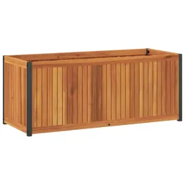 donica-ogrodowa-110x45x44-cm-lite-drewno-akacjowe-i-stal