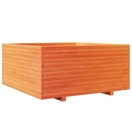donica-ogrodowa-woskowy-braz-100x100x495-cm-drewno-sosnowe