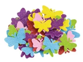 naklejki-z-pianki-motyle-z-brokatem-42szt