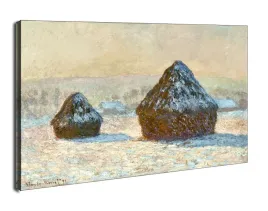 wheatstacks-snow-effect-morning-meules-effet-de-neige-le-matin-claud