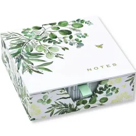 karteczki-zdobione-eukaliptus-kostka-biurowa