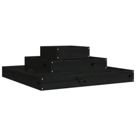 drewniana-donica-3-poziomowa-lite-drewno-sosnowe-czarny-80x80x27-cm
