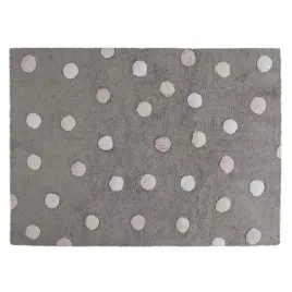 120x160-topos-tricolor-eko-dywan-bawelniany-szary-rozowe-kropki