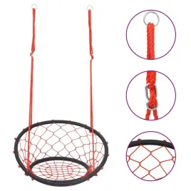 hustawka-pleciona-czerwona-czarna-90-x-180-cm-stal-pe-srednica-60-cm