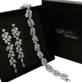 komplet-slubny-chloe-silver-floral-silver